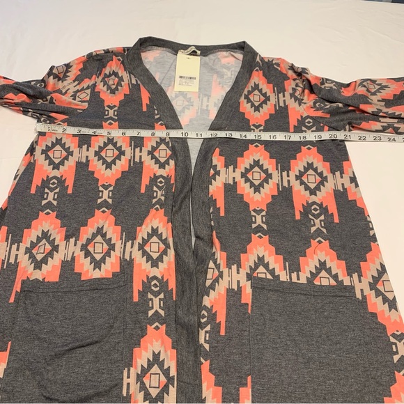 Southern Stitch Gray Aztec Lightweight Duster Cardigan Women’s S-M New - Picture 5 of 10
